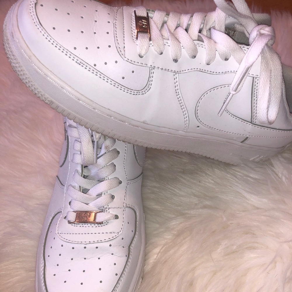 All white Nike Air Force Ones (barely used)